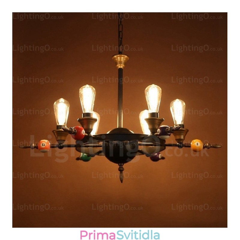 4 Light Country Rustikální Vintage Retro Závěsné světlo