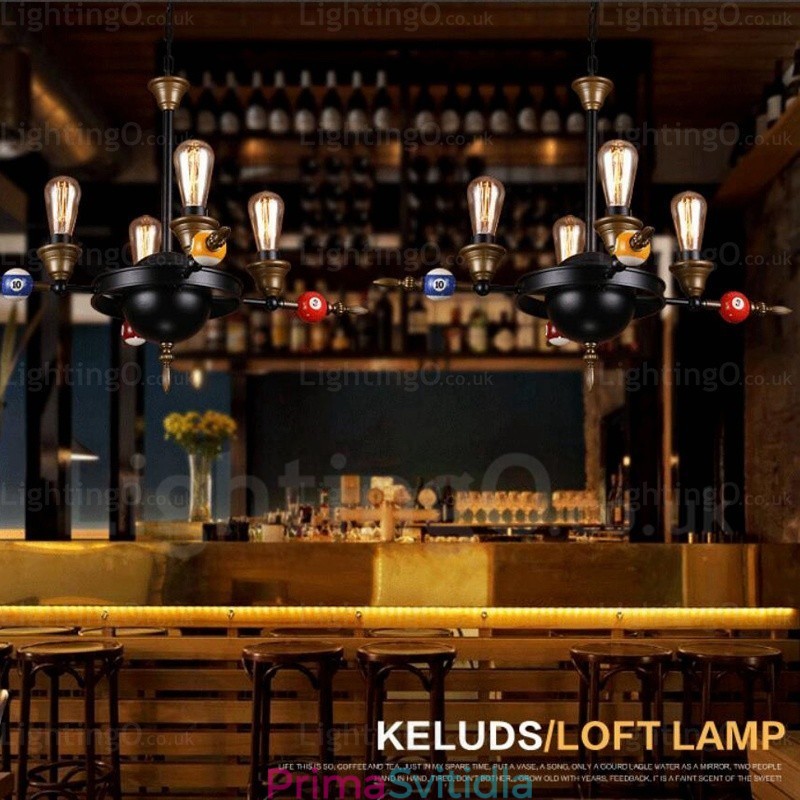 4 Light Country Rustikální Vintage Retro Závěsné světlo