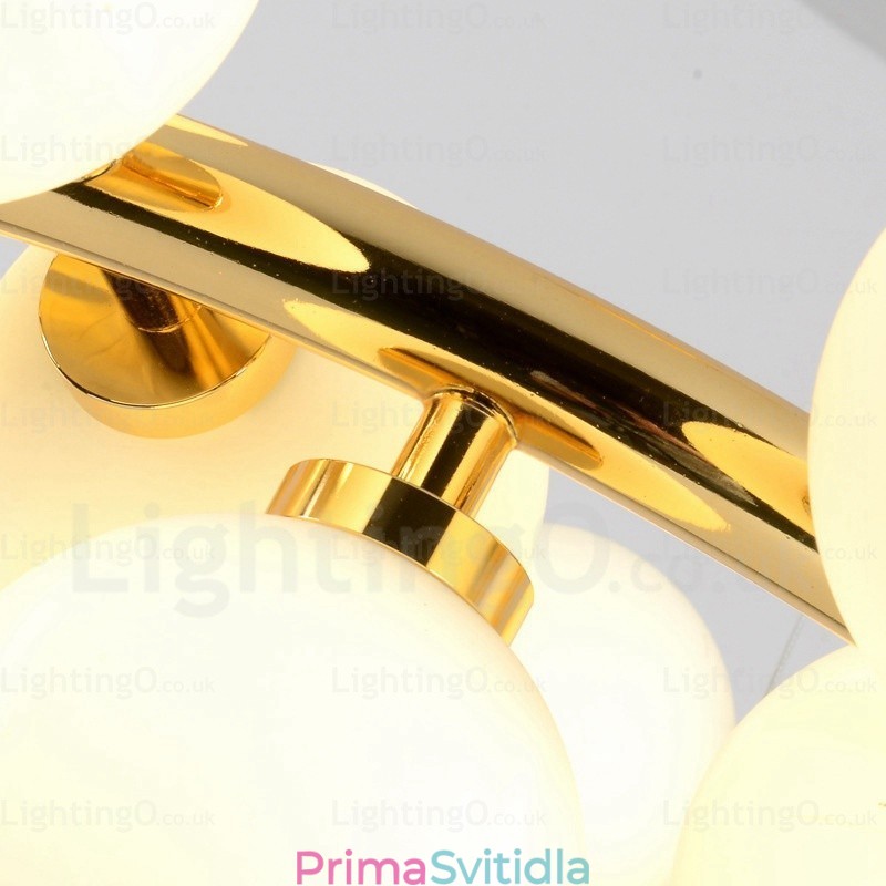 25 Lehké severské závěsné svítidlo se skleněným stínidlem