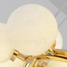 25 Lehké severské závěsné svítidlo se skleněným stínidlem