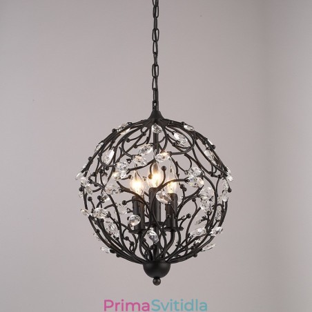3 Light Vintage Retro Globe Crystal Závěsné svítidlo 3 Light Vintage Retro Globe Crystal Závěsné svítidlo