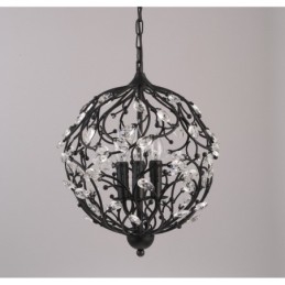 3 Light Vintage Retro Globe Crystal Závěsné svítidlo