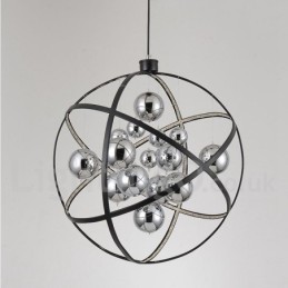 Průměr 50CM 80CM Vintage Globe Lustr Rezavé barevné závěsné světlo