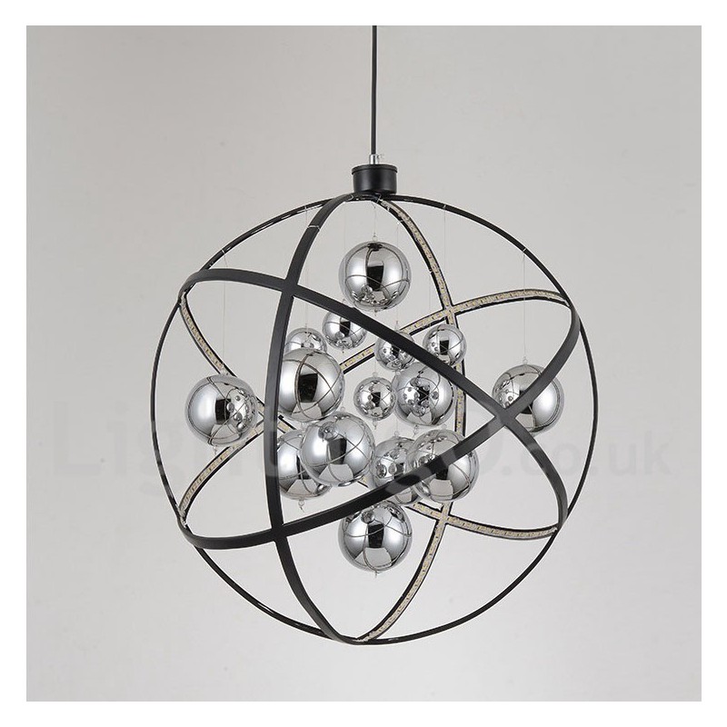 Průměr 50CM 80CM Vintage Globe Lustr Rezavé barevné závěsné světlo