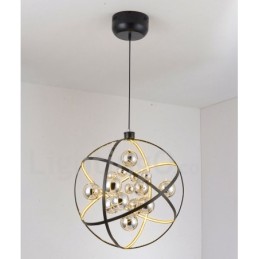 Průměr 50CM 80CM Vintage Globe Lustr Rezavé barevné závěsné světlo