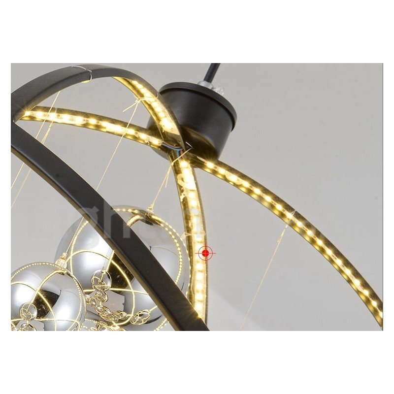 Průměr 50CM 80CM Vintage Globe Lustr Rezavé barevné závěsné světlo