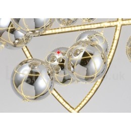Průměr 50CM 80CM Vintage Globe Lustr Rezavé barevné závěsné světlo