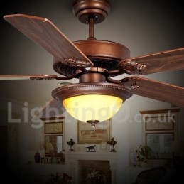 48" 52" Country Retro Rustikální Lodge Vintage stropní ventilátor