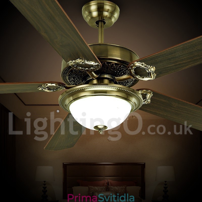 48" 52" Country Retro Rustikální Lodge Vintage stropní ventilátor