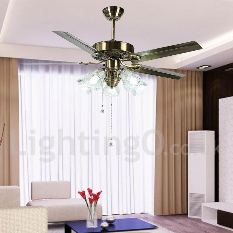 Vintage stropní ventilátor 52" evropského stylu