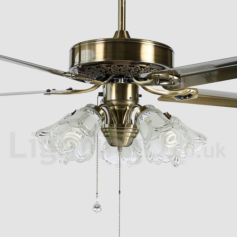 Vintage stropní ventilátor 52" evropského stylu