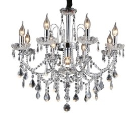 Elegantní křišťálový lustr s 9 světly