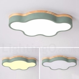 Macaron vícebarevné moderní moderní ocelové zapuštěné dřevěné světlé stropní svítidlo