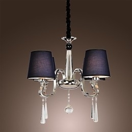 Vintage lustr 4 Light Classic Fabric Metal Paint