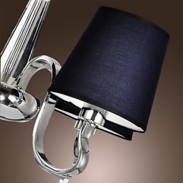 Vintage lustr 4 Light Classic Fabric Metal Paint