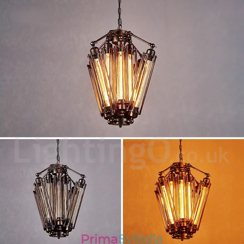 Industriální styl Ocelové osvětlení Obchod Závěsné lustrové světlo