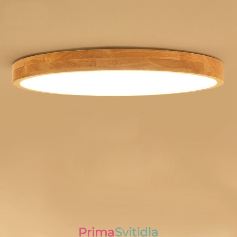 Ultra tenké kulatá dřevěná stropní lampa Akrylátová stropní lampa z masivního dřeva Nordic Lights