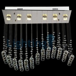 Moderní moderní lustr Závěsné svítidlo pro zapuštěnou montáž Crystal Rain Drop Light