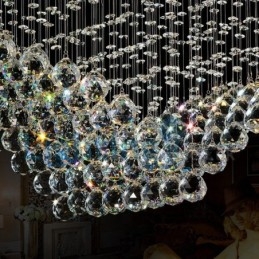 Moderní moderní lustr Závěsné svítidlo pro zapuštěnou montáž Crystal Rain Drop Light