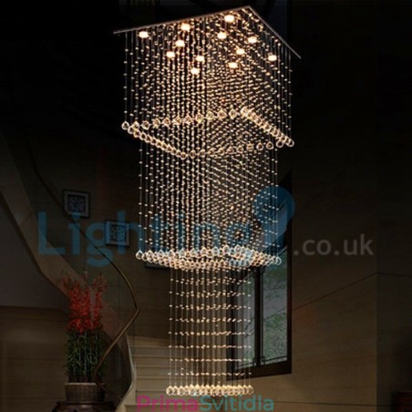 Moderní moderní lustr Závěsné svítidlo pro zapuštěnou montáž Crystal Rain Drop Light Moderní moderní lustr Závěsné svítidlo pro zapuštěnou montáž Crystal Rain Drop Light