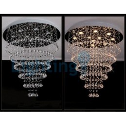 Moderní moderní lustr Závěsné svítidlo pro zapuštěnou montáž Crystal Rain Drop Light