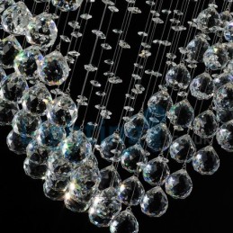 Moderní moderní lustr Závěsné svítidlo pro zapuštěnou montáž Crystal Rain Drop Light