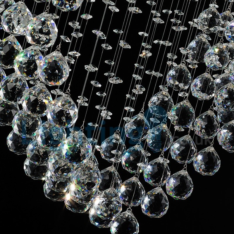 Moderní moderní lustr Závěsné svítidlo pro zapuštěnou montáž Crystal Rain Drop Light