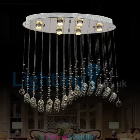 Moderní moderní lustr Závěsné svítidlo pro zapuštěnou montáž Crystal Rain Drop Light Moderní moderní lustr Závěsné svítidlo pro zapuštěnou montáž Crystal Rain Drop Light
