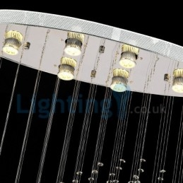 Moderní moderní lustr Závěsné svítidlo pro zapuštěnou montáž Crystal Rain Drop Light
