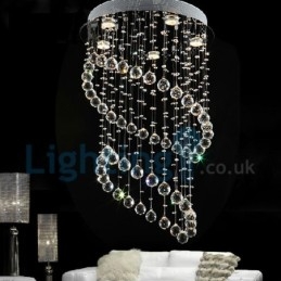 Moderní moderní lustr Závěsné svítidlo pro zapuštěnou montáž Crystal Rain Drop Light