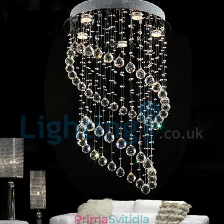 Moderní moderní lustr Závěsné svítidlo pro zapuštěnou montáž Crystal Rain Drop Light Moderní moderní lustr Závěsné svítidlo pro zapuštěnou montáž Crystal Rain Drop Light