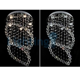Moderní moderní lustr Závěsné svítidlo pro zapuštěnou montáž Crystal Rain Drop Light