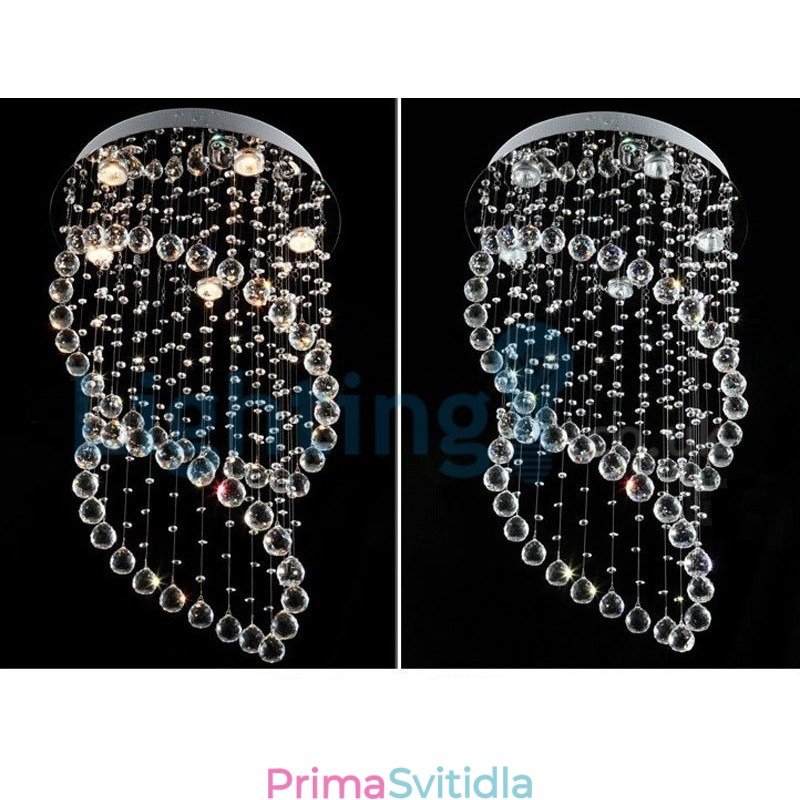Moderní moderní lustr Závěsné svítidlo pro zapuštěnou montáž Crystal Rain Drop Light