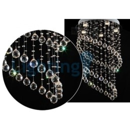 Moderní moderní lustr Závěsné svítidlo pro zapuštěnou montáž Crystal Rain Drop Light