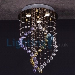 Moderní moderní lustr Závěsné svítidlo pro zapuštěnou montáž Crystal Rain Drop Light