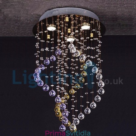 Moderní moderní lustr Závěsné svítidlo pro zapuštěnou montáž Crystal Rain Drop Light Moderní moderní lustr Závěsné svítidlo pro zapuštěnou montáž Crystal Rain Drop Light