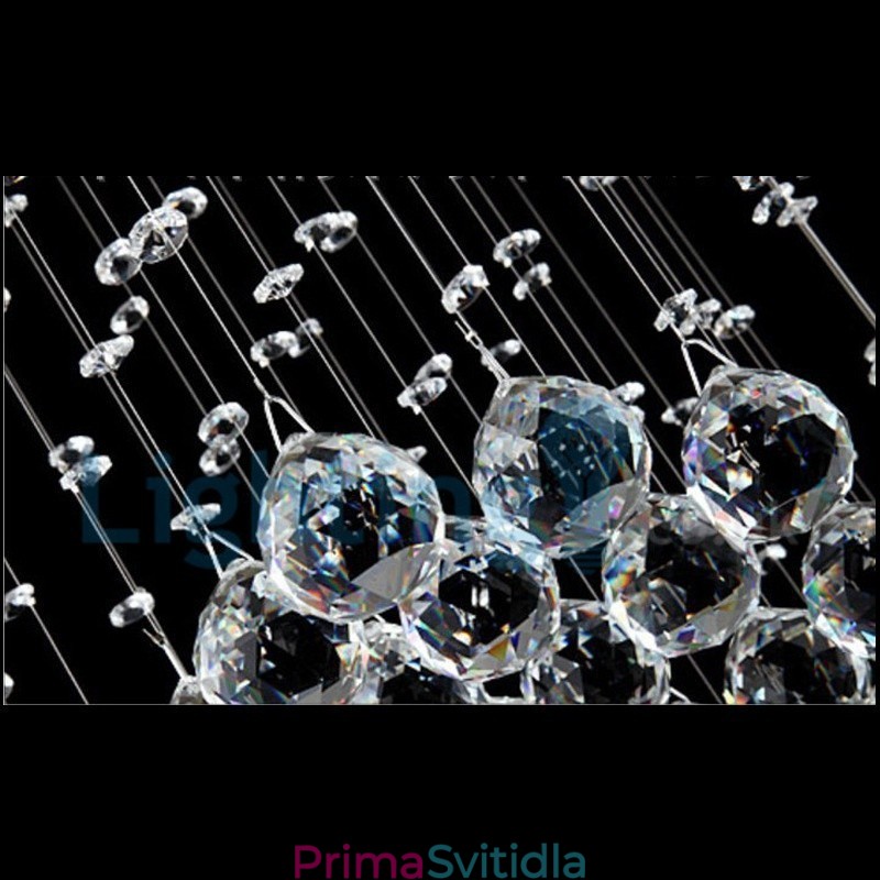 Moderní moderní lustr Závěsné svítidlo pro zapuštěnou montáž Crystal Rain Drop Light