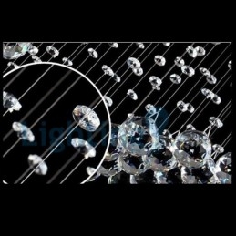 Moderní moderní lustr Závěsné svítidlo pro zapuštěnou montáž Crystal Rain Drop Light