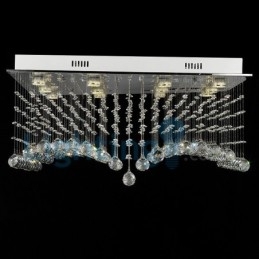 Moderní moderní lustr Závěsné svítidlo pro zapuštěnou montáž Crystal Rain Drop Light