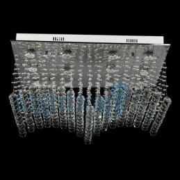 Moderní moderní lustr Závěsné svítidlo pro zapuštěnou montáž Crystal Rain Drop Light