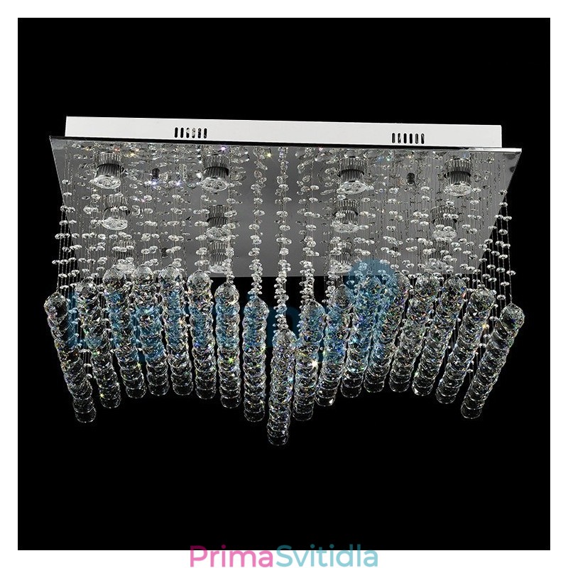 Moderní moderní lustr Závěsné svítidlo pro zapuštěnou montáž Crystal Rain Drop Light