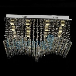 Moderní moderní lustr Závěsné svítidlo pro zapuštěnou montáž Crystal Rain Drop Light