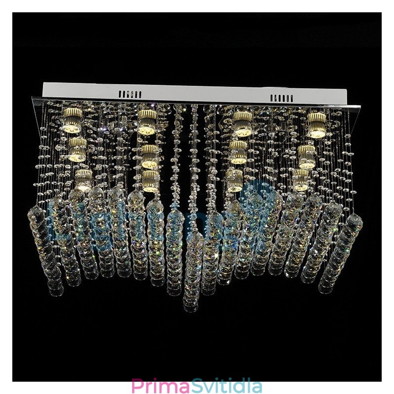 Moderní moderní lustr Závěsné svítidlo pro zapuštěnou montáž Crystal Rain Drop Light