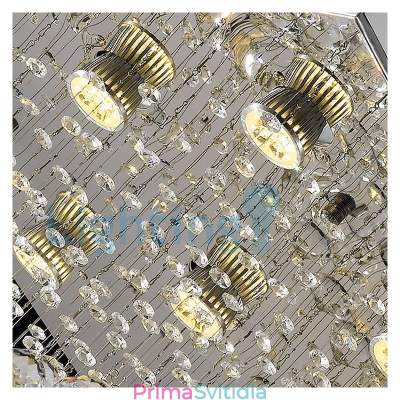 Moderní moderní lustr Závěsné svítidlo pro zapuštěnou montáž Crystal Rain Drop Light