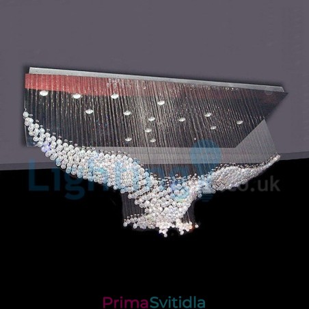 Moderní moderní lustr Závěsné svítidlo pro zapuštěnou montáž Crystal Rain Drop Light Moderní moderní lustr Závěsné svítidlo pro zapuštěnou montáž Crystal Rain Drop Light
