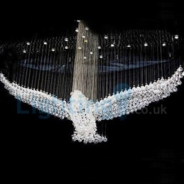 Moderní moderní lustr Závěsné svítidlo pro zapuštěnou montáž Crystal Rain Drop Light