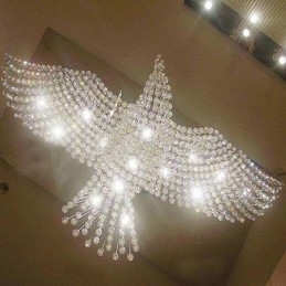 Moderní moderní lustr Závěsné svítidlo pro zapuštěnou montáž Crystal Rain Drop Light