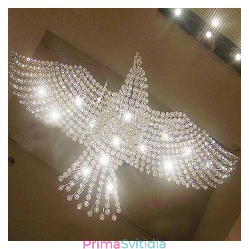 Moderní moderní lustr Závěsné svítidlo pro zapuštěnou montáž Crystal Rain Drop Light