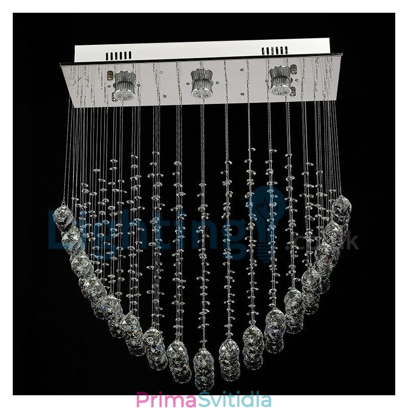 Moderní moderní lustr Závěsné svítidlo pro zapuštěnou montáž Crystal Rain Drop Light