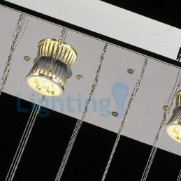 Moderní moderní lustr Závěsné svítidlo pro zapuštěnou montáž Crystal Rain Drop Light
